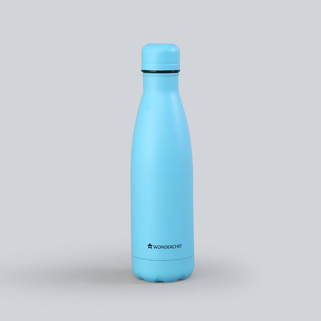 Tranquil blue, 500 ml, Double Wall Stainless Steel, Vacuum Insulated, Hot And Cold Flask