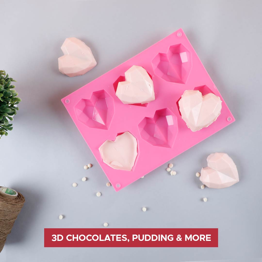 Ambrosia 3D Heart Mould - Pink