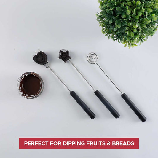 Ambrosia Stainless Steel Dipping Forks Set - 3Pc