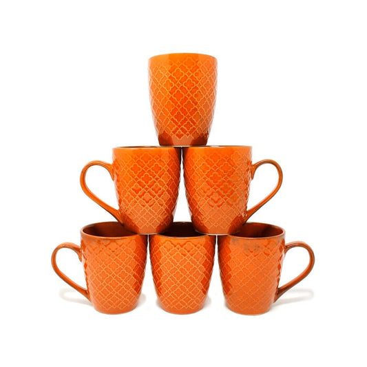 Earth Store Orange Coffee Mugs (Set of 6)