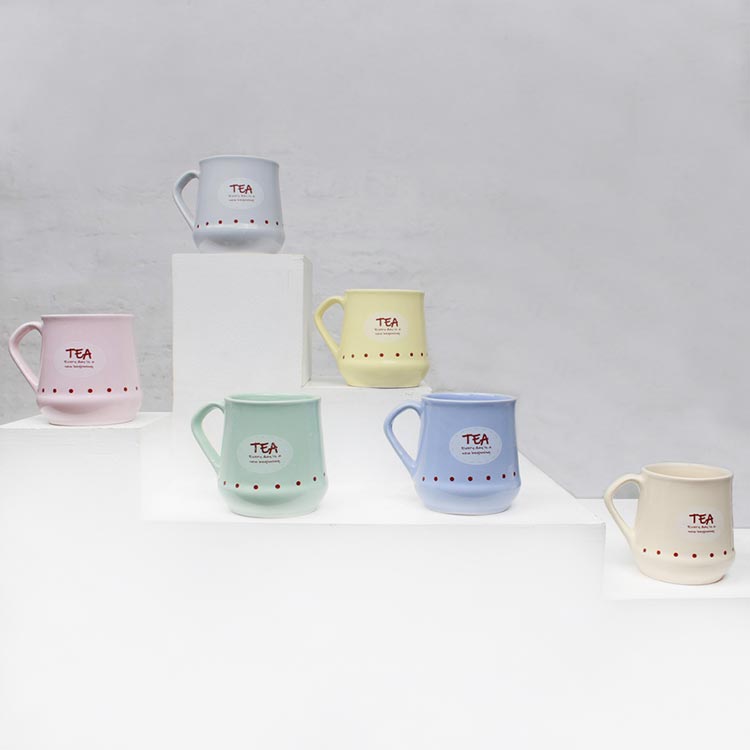 Earth Store Pastel Conical Tea Cups (Set of 6)