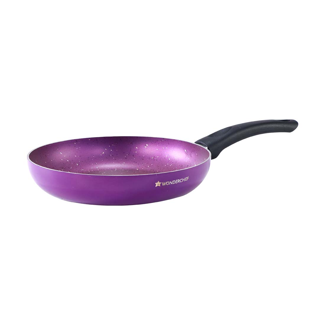 Ruby Set Purple 24 cm, Non- Stick, Meta Tuff, Wok, Fry Pan, Dosa Tawa, Pure grade Aluminum