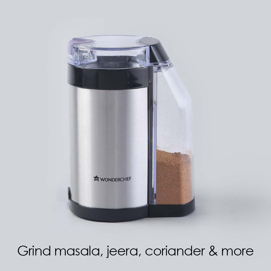 Easy Spice Masala Grinder with Auto-Dispenser, Detachable Jar, Sharp Blade, 2 Years Warranty