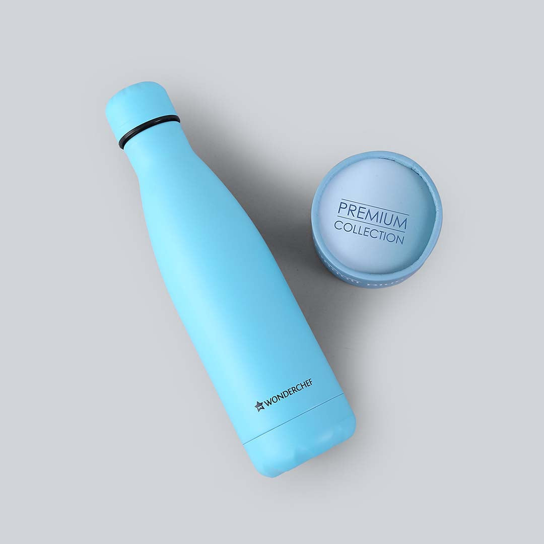 Tranquil blue, 500 ml, Double Wall Stainless Steel, Vacuum Insulated, Hot And Cold Flask