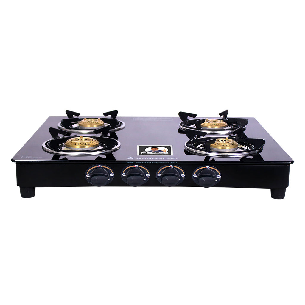 Acura 4 Burner Glass Cooktop, Toughened Glass Top, Compact design, Manual, 1 year warranty