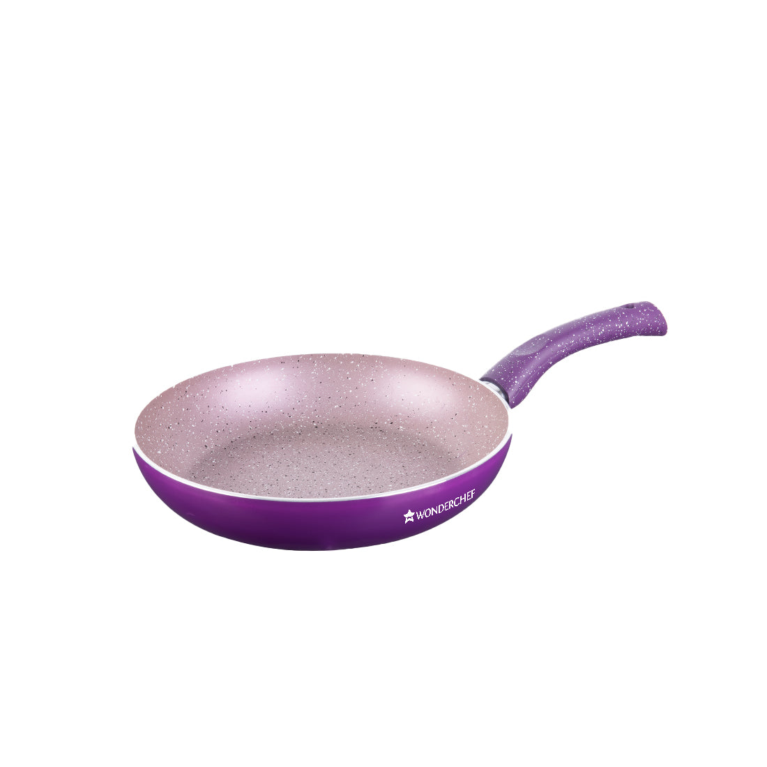 Granite Aluminium Non-stick Fry Pan, 24cm, 1.8L, Purple, 5 Layer PFOA Free Nonstick Coating, Compatible on Hot Plate, Hobs, Gas Stove, Ceramic Plate and Induction , 2 Years Warranty