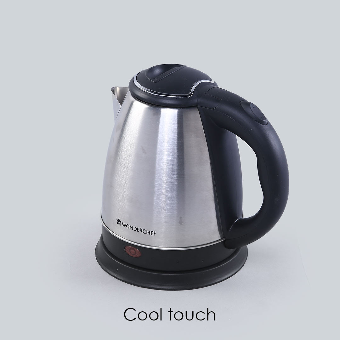 Crescent Electric Kettle, Stainless Steel Interior, Ergonomic Handle, Safety Locking Lid- 1.2L, 1350W, 2 Years Warranty