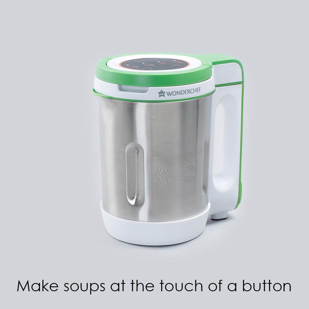 Soup Maker 1L, 800W, Green and Silver, Easy to use,