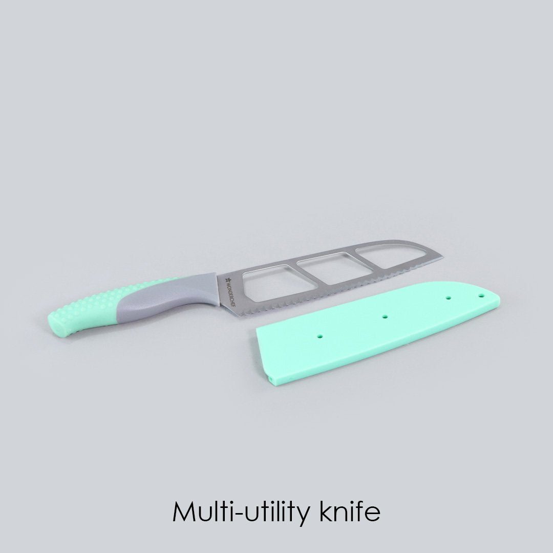 6" Easy Slice Knife (Green) and Smart Vegetable/Fruit Peeler