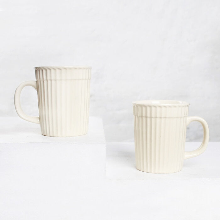 Earth Store Cream Frontier Coffee Mug  (Set of 2)