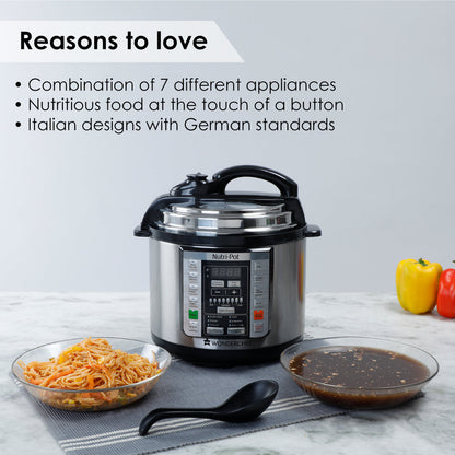 Nutri-Pot Electric Pressure Cooker with 7-in-1 Functions, 3L