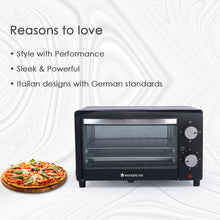 Load image into Gallery viewer, Oven Toaster Griller (OTG) - 9 Litres, Black - With Auto Power-Off with Bell, Heat-Resistant Tempered Glass, 2 Years Warranty