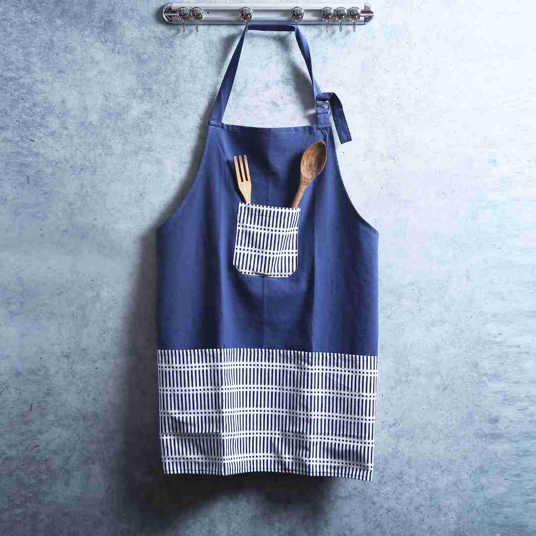 Como Apron with pockets - Blue