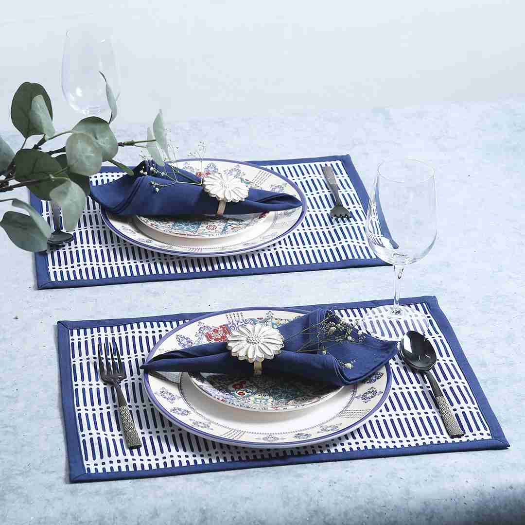 Como Napkins - Blue (Set of 6)