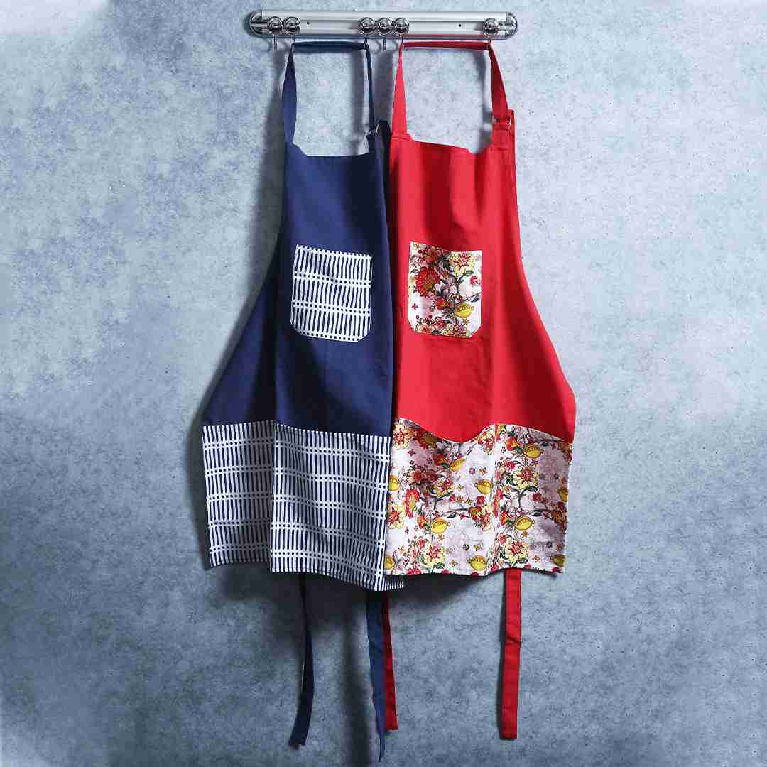 Como Apron with pockets - Blue