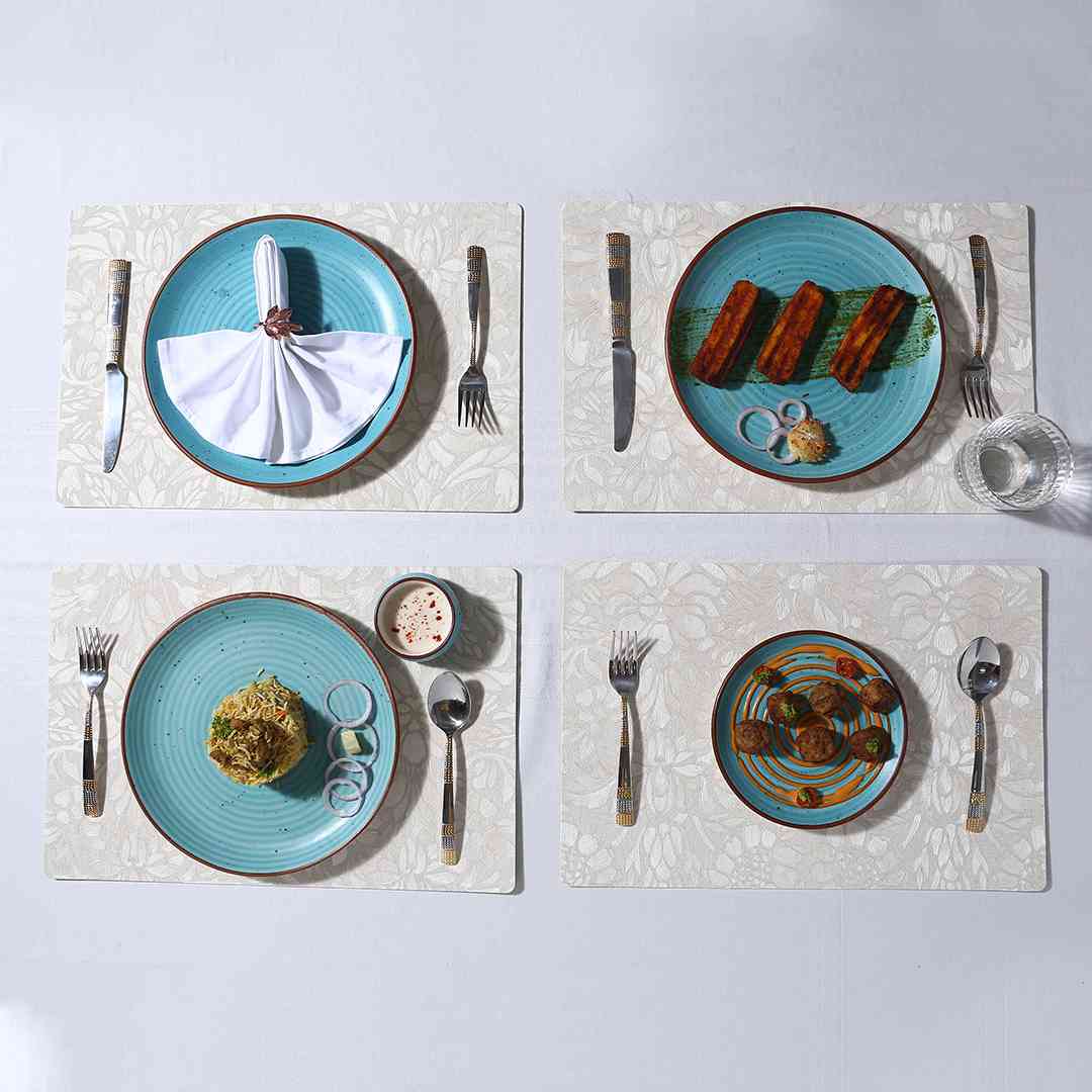 Valentina Reversible Floral & Solid Placemat Set of 6