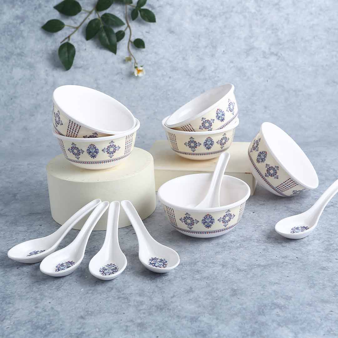 Venice Soup Bowl with Spoon - Blue (Set of 6)