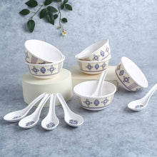 Load image into Gallery viewer, Venice Soup Bowl with Spoon - Blue (Set of 6)