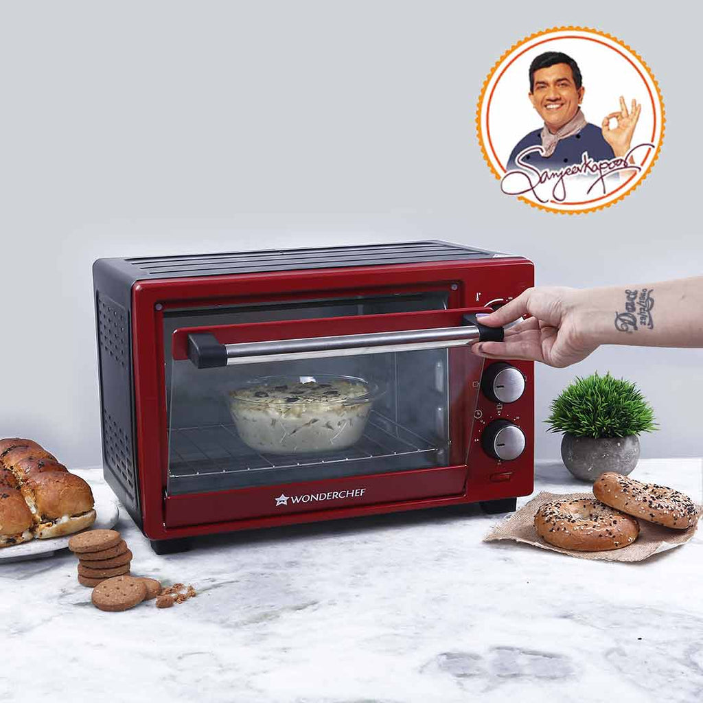 Oven Toaster Griller (OTG) Crimson Edge - 19 Litres - with Auto-shut Off, Heat-resistant Tempered Glass, Multi-stage Heat Selection, 2 Years Warranty, 1280W, Red