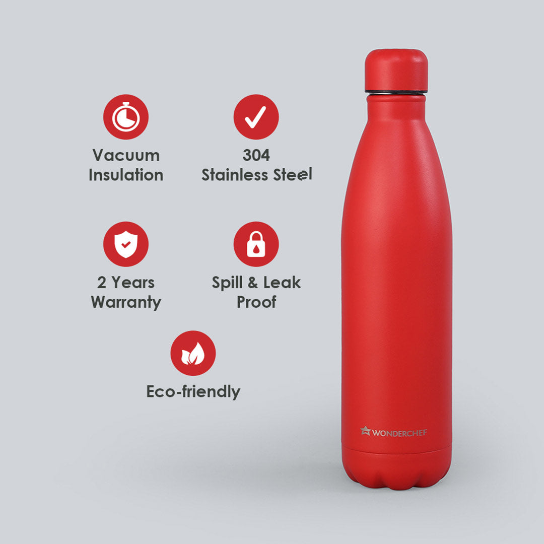 La Rouge, 750ml, Double Wall Stainless Steel, Vacuum Insulated, Hot And Cold Flask