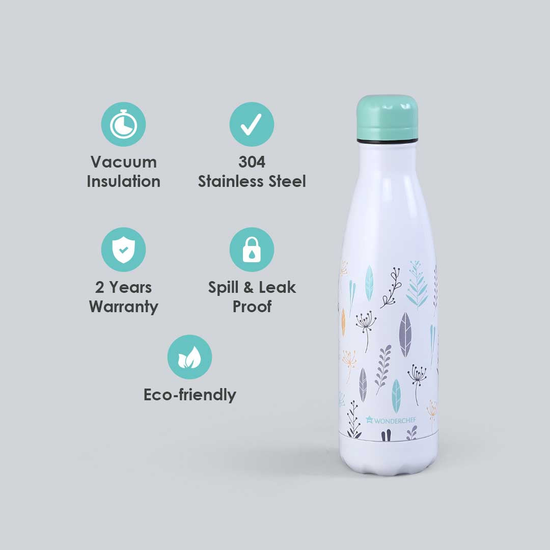 Dancing Autumn, 500ml, Double Wall Stainless Steel Vacuum Insulated Hot And Cold Flask, Spill & Leak Proof