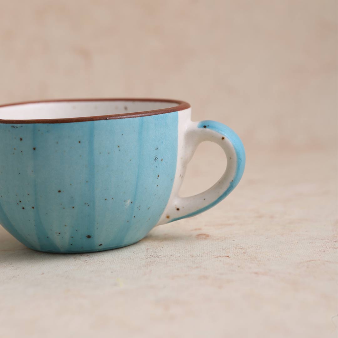 Teramo Stoneware Coffee Cup - Blue