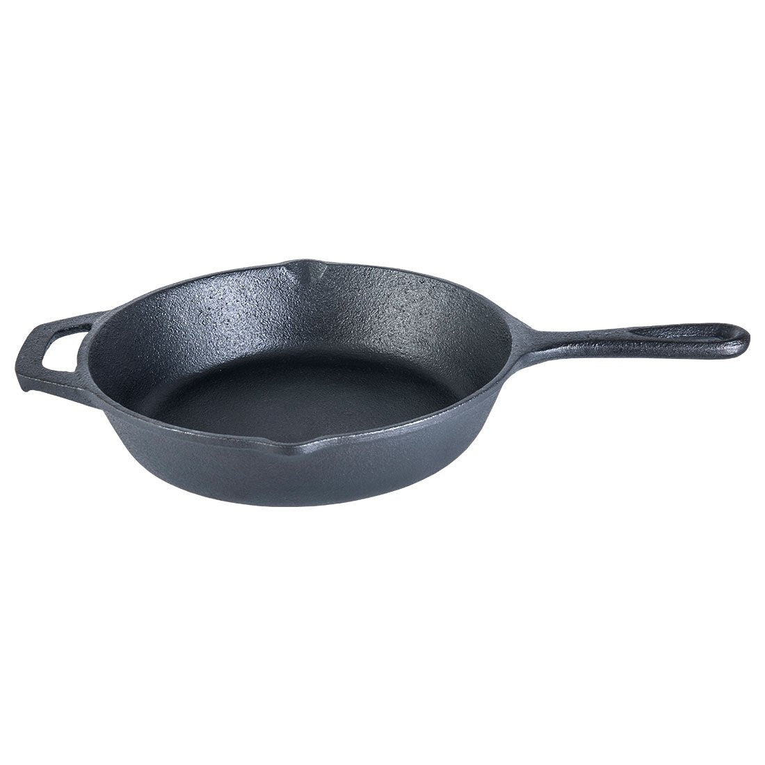 Forza Cast-Iron Fry Pan, Pre-Seasoned Cookware, Induction Friendly, 20cm, 3.8mm and Forza Cast-Iron Casserole With Lid, Pre-Seasoned Cookware, Induction Friendly, 25cm, 4.7L, 3.8mm