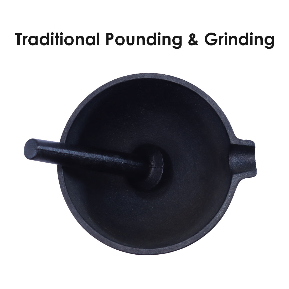 Forza pre-seasoned cast-iron mortar & pestle