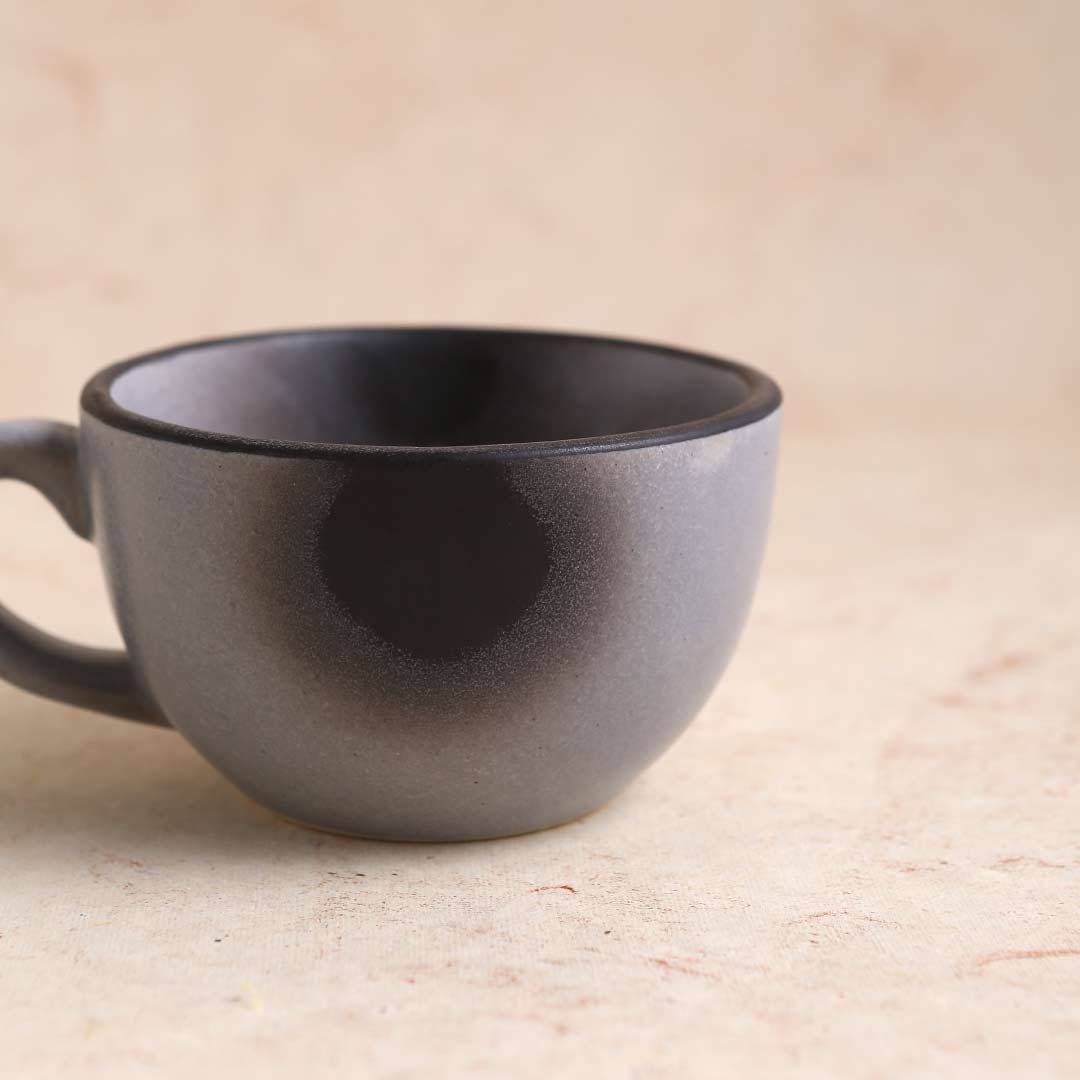 Teramo Stoneware Coffee Cup - Grey