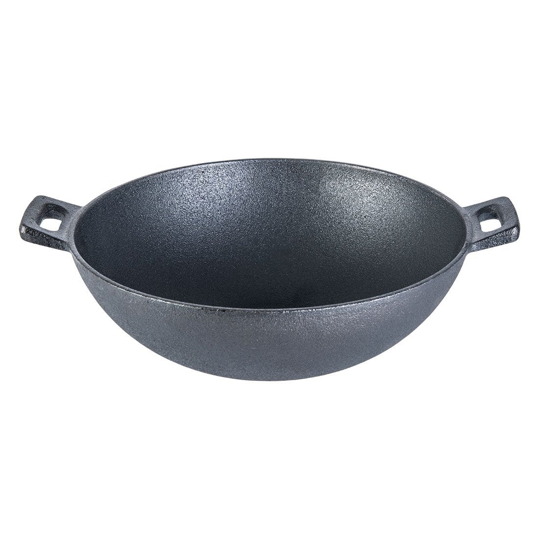 Forza Cast-Iron Fry Pan, Pre-Seasoned Cookware, Induction Friendly, 20cm, 3.8mm and Forza Cast-Iron Kadhai, Pre-Seasoned Cookware, Induction Friendly, 24cm, 1.9L, 3.8mm