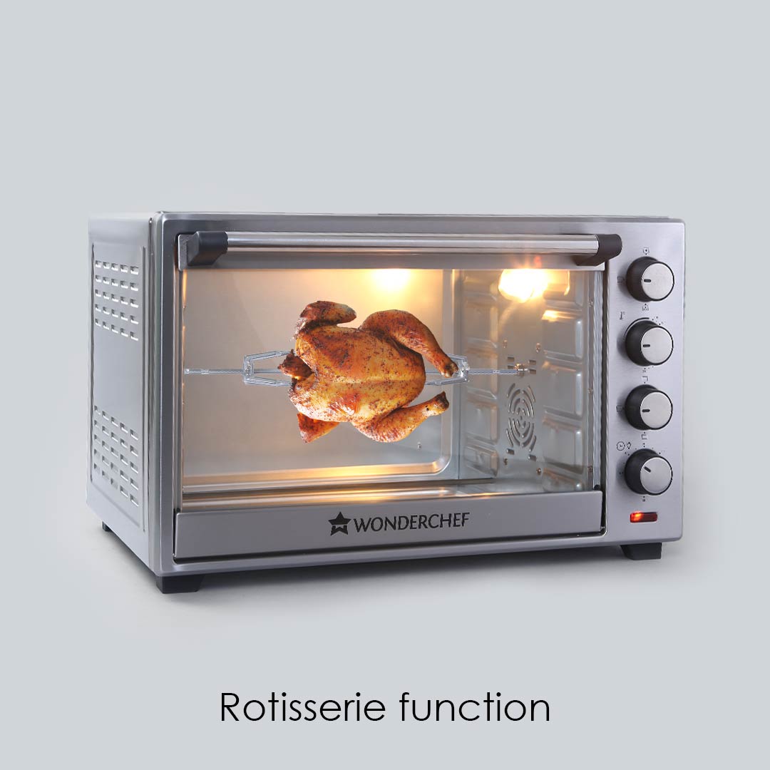 Oven Toaster Griller (OTG) - 48 Litres, Stainless Steel – with Rotisserie, Auto-shut off, Heat-Resistant Tempered Glass, 6-Stage Heat Selection