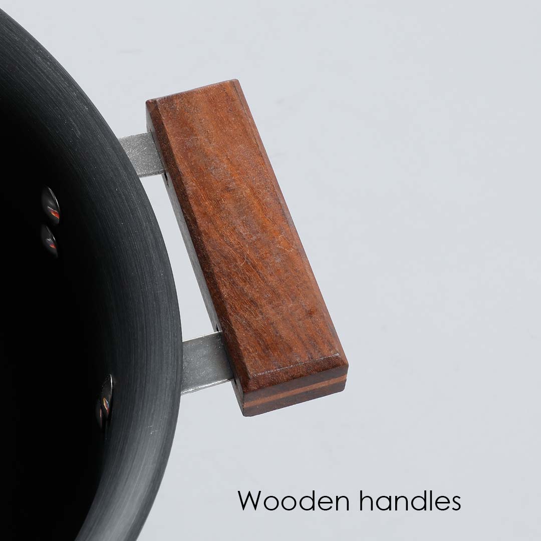 Ebony Handi with Lid, Induction Friendly, Wooden Handle, Hard Anodized Aluminium- 3.25mm, Black,  5 Years Warranty