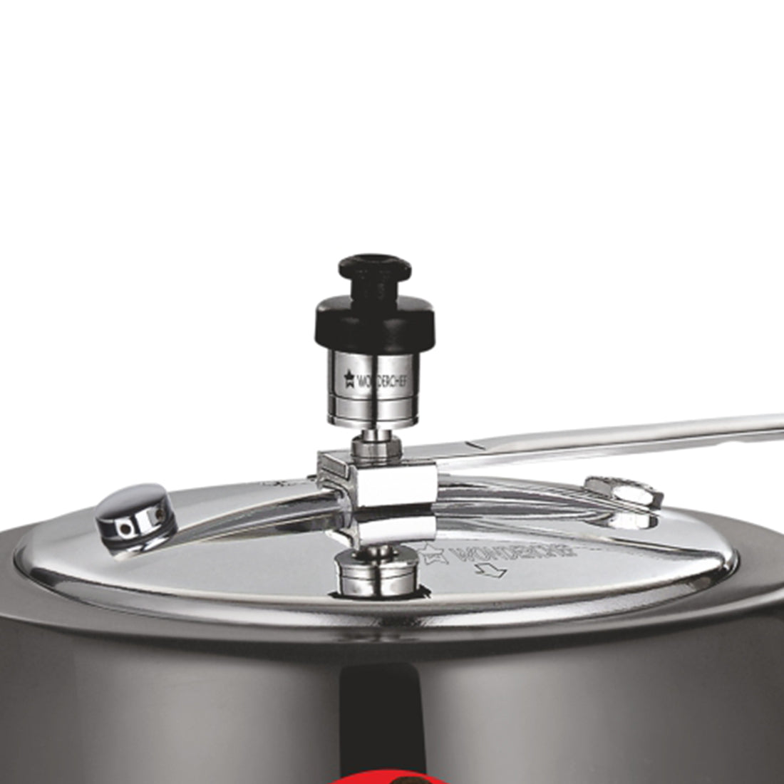 Raven Induction Base Hard Anodized Pressure Cooker With Inner Lid, 2L, Black