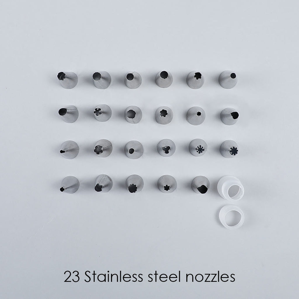 Ambrosia Stainless Steel Cake Decorator Nozzle- 24Pc