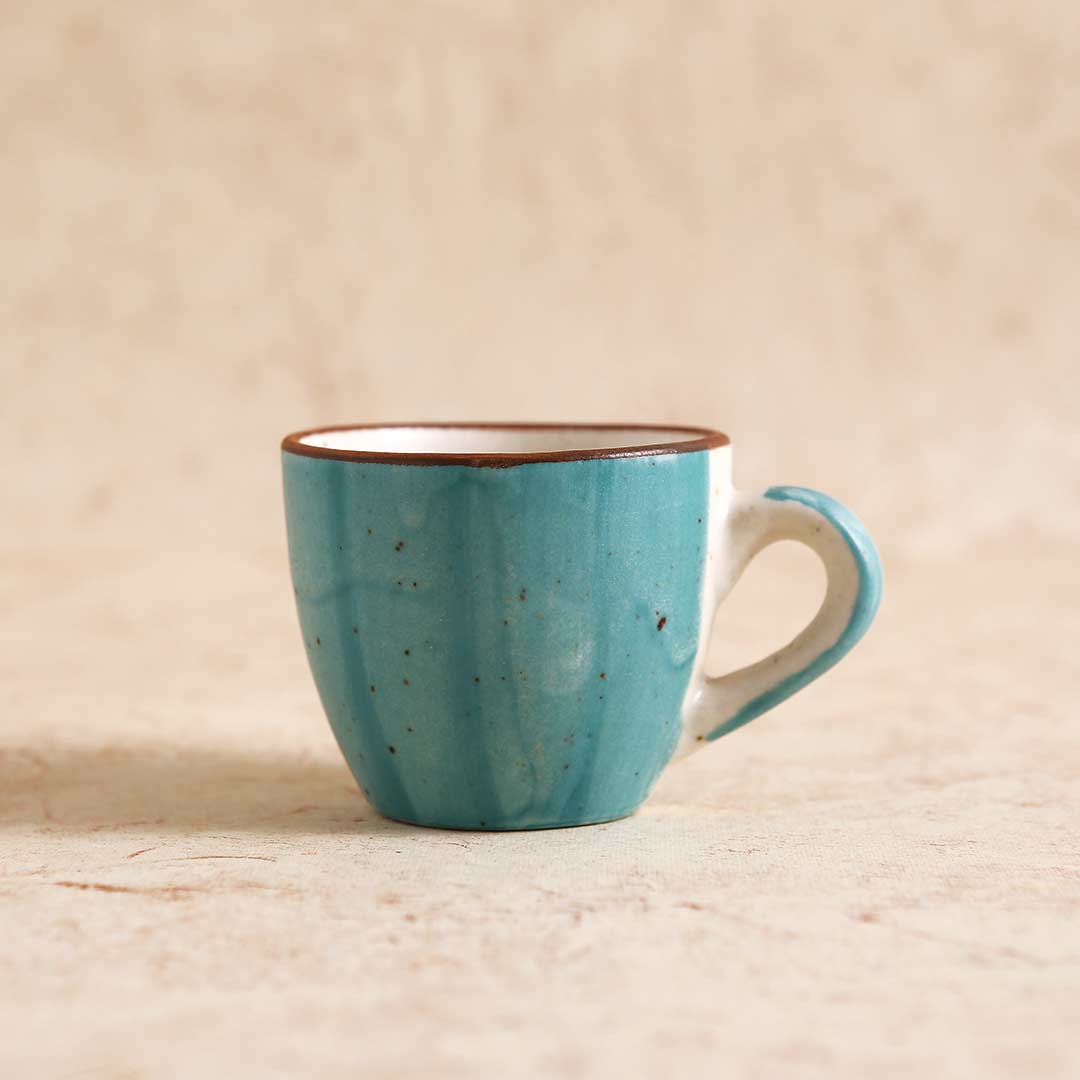 Teramo Stoneware Espresso Cup - Blue (Set of 2)