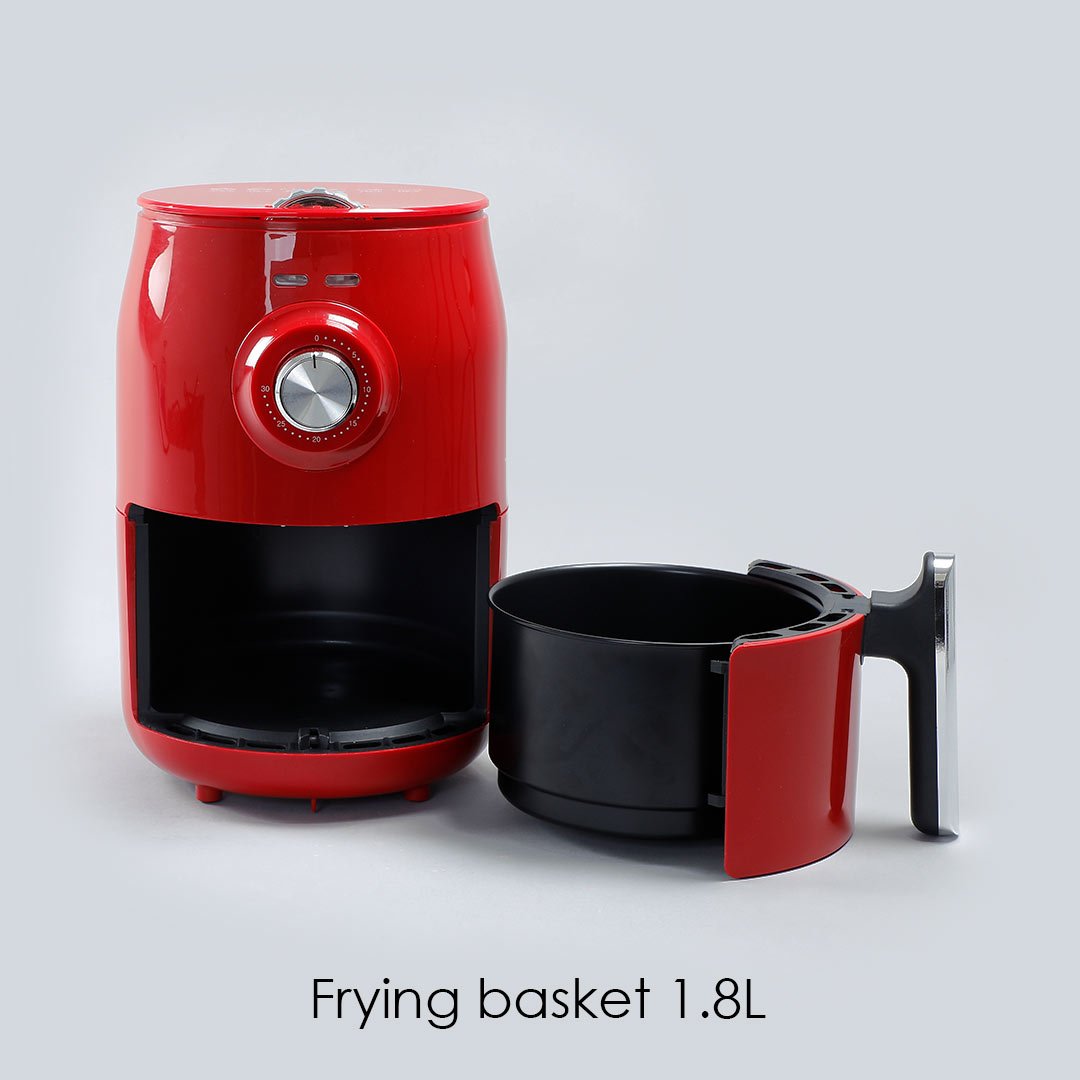 Crimson Edge Air Fryer and Royal Velvet Set Red