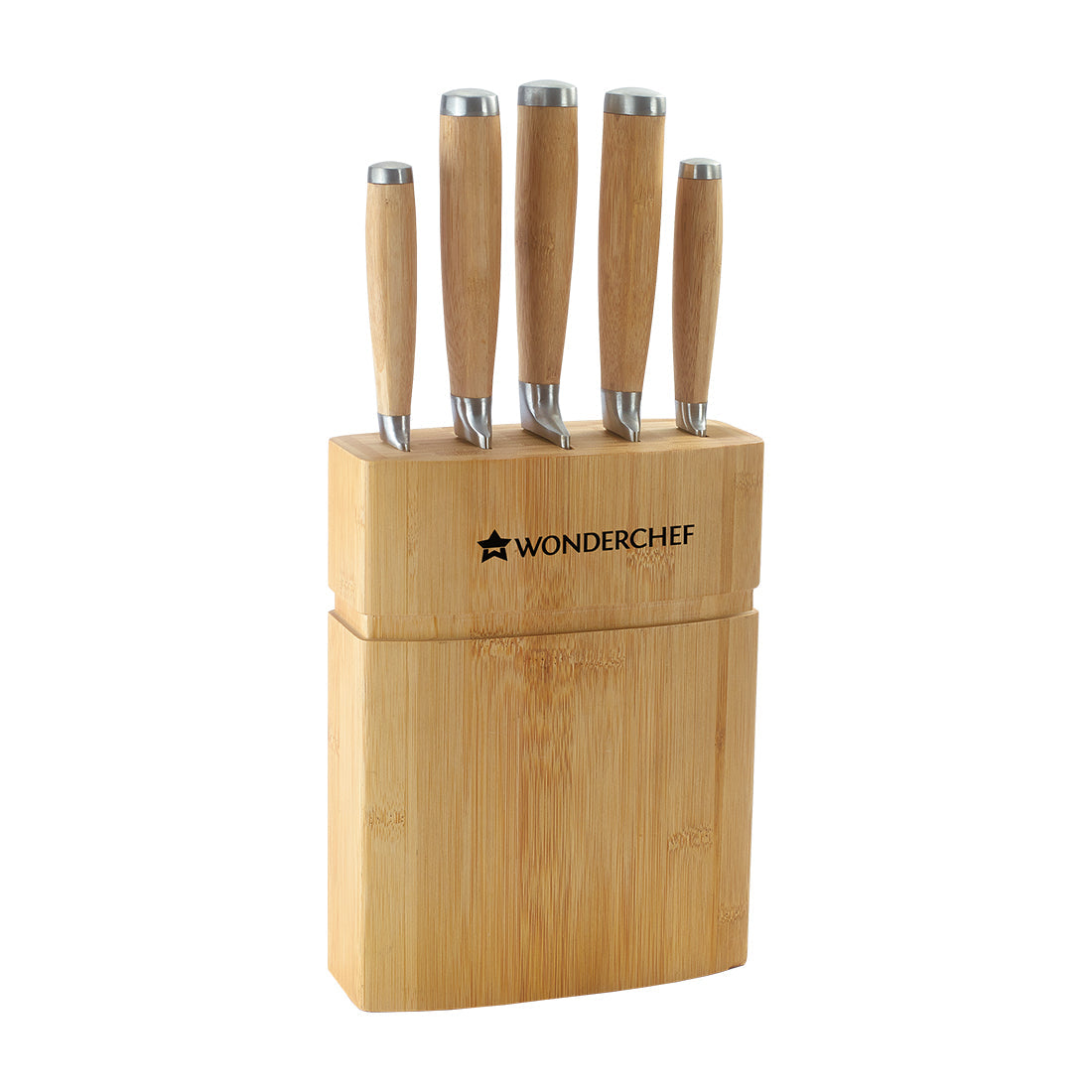 Razor Knife Block Set, Anti-rust Stainless Steel, Straight and Serrated Knives, 8" size,