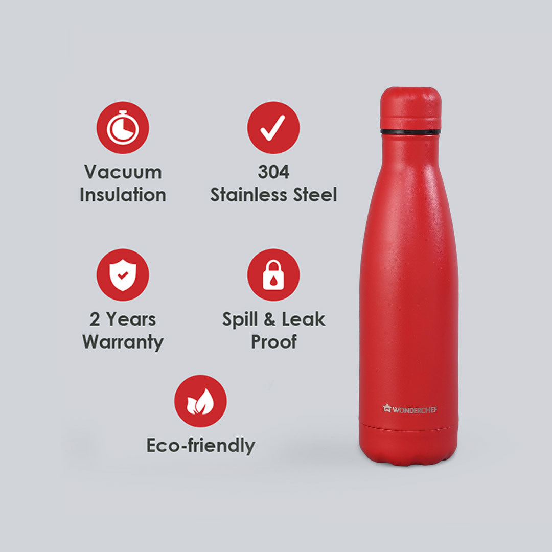 La Rouge, 500ml, Vacuum Insulated,  Stainless Steel, Hot And Cold Flask, Easy to carry