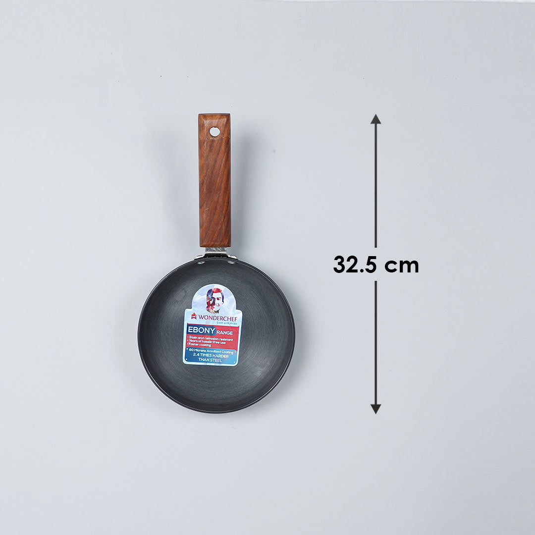 Ebony Hard Anodized Aluminium Deep Fry Pan,16.5cm, 750ml, 3.25mm, Grey