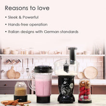 Load image into Gallery viewer, Nutri-blend BOLT-600W Mixer With Compact Food Processor &amp; Atta Kneader, Stronger &amp; Swifter With Sipper Lid, 22000RPM, 4 Unbreakable Jars, Sharper Steel Blades, 2 Yrs Warranty, Black, E-Recipe Book By Chef Sanjeev Kapoor