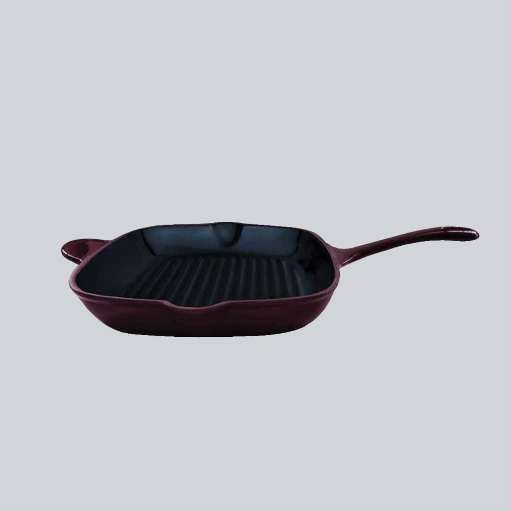 Ferro Cast-iron Grill Pan - 29.5cm, 2.6L, 4.5mm, Majolica Red