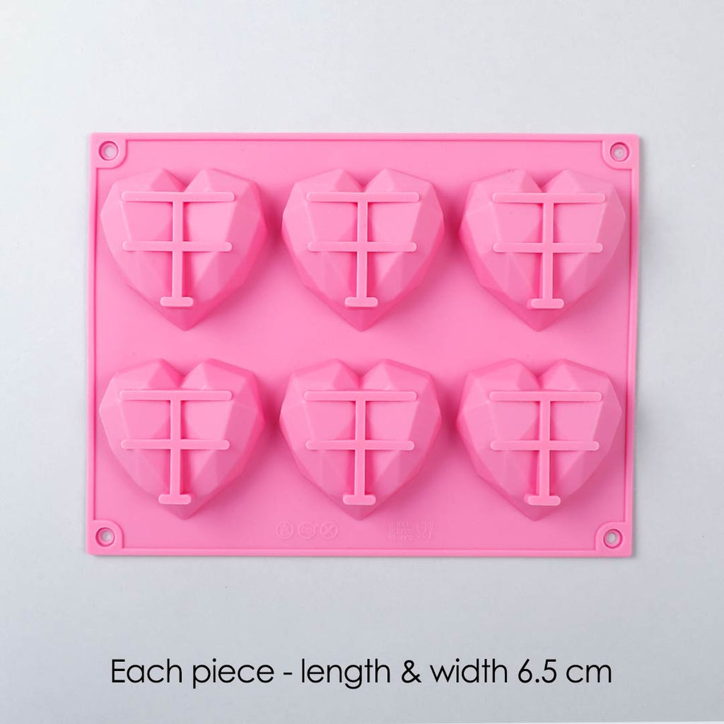 Ambrosia Silicone 3D Heart Shaped Mould - Pink