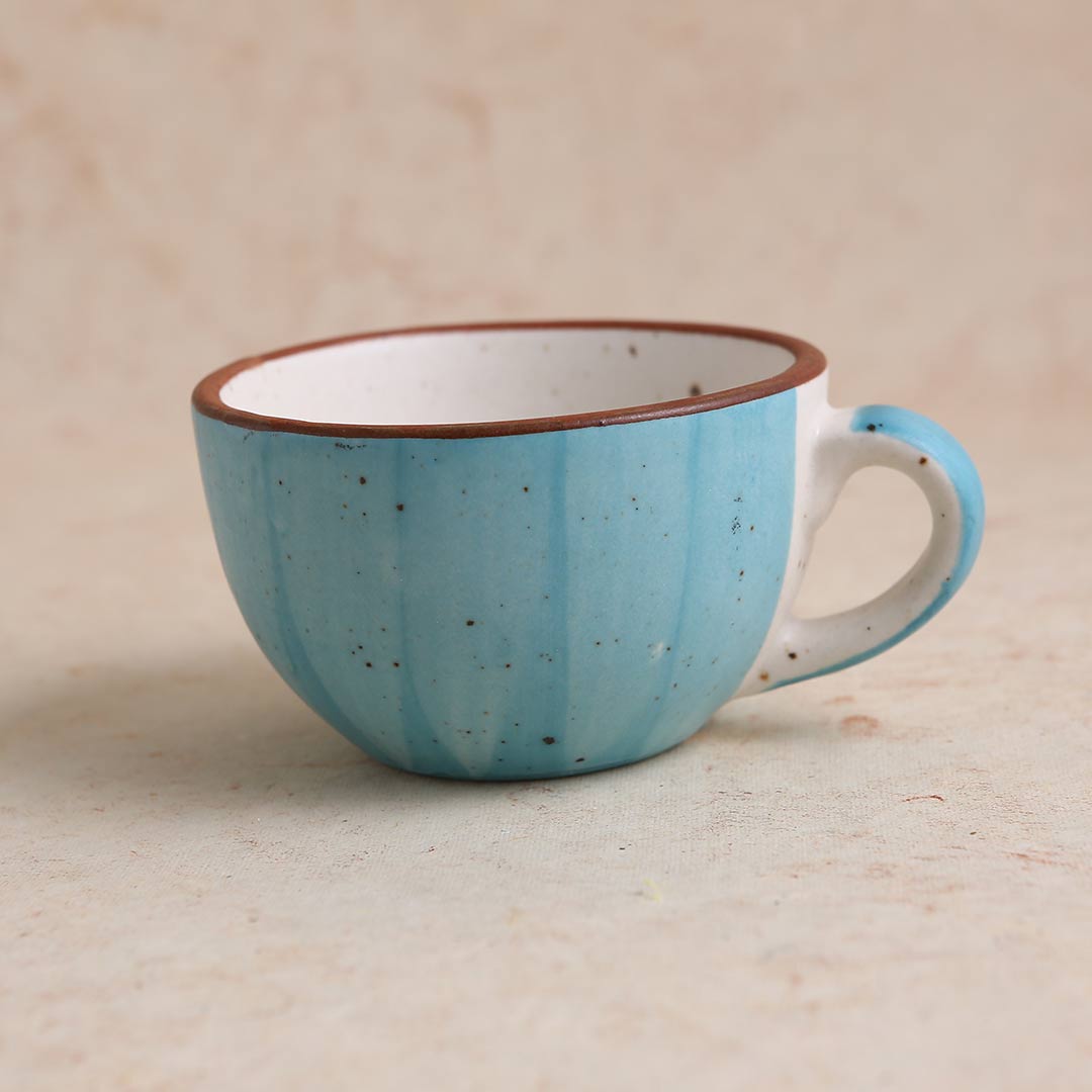 Teramo Stoneware Coffee Cup - Blue