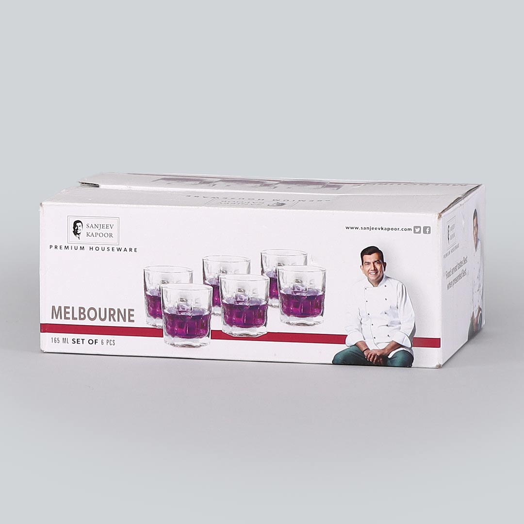 Melbourne Whisky Glass 285ml - Set Of 6 Pcs By Wonderchef