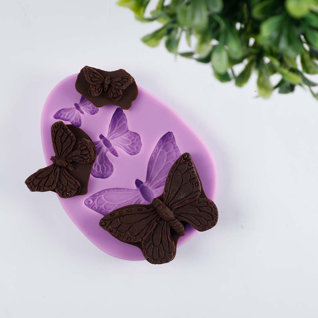 Ambrosia Butterfly Shaped Silicone Fondant Impression Mould, Cake Decorating Tool, Dishwasher-Microwave-Oven-Freezer Safe