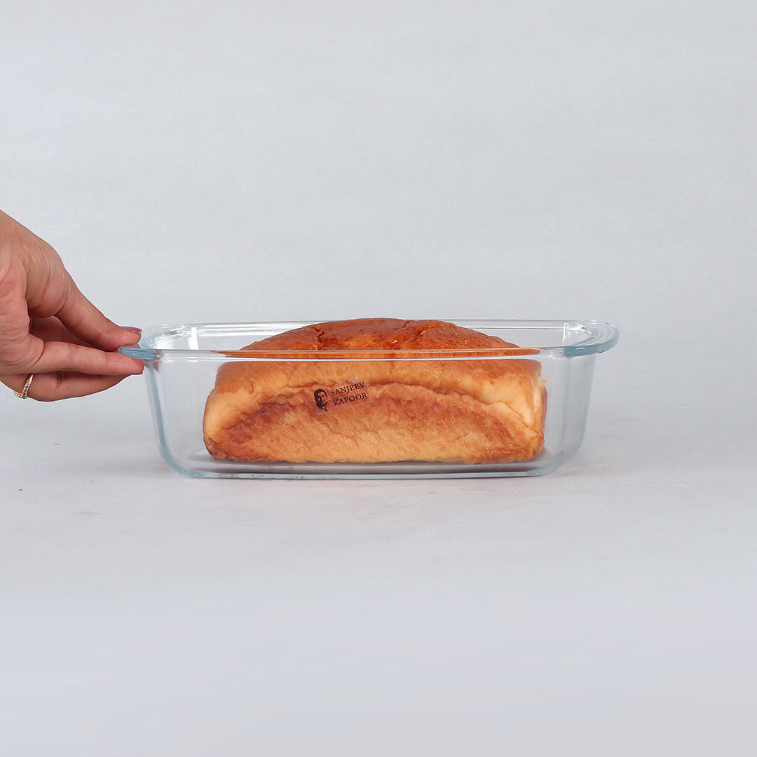 Sassy Glass Baking Loaf Dish, Microwave safe - 1800ml