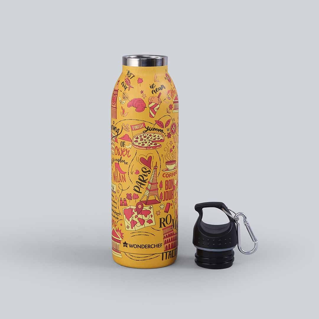 Wanderlust, 600ml, Double Wall Stainless Steel, Vacuum Insulated, Hot And Cold Flask, Your story