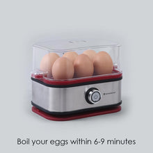 Load image into Gallery viewer, Egg Boiler Crimson Edge With 6 Egg Poacher, 400W, Auto Switch Off, Alarm Function, 2 Years Warranty