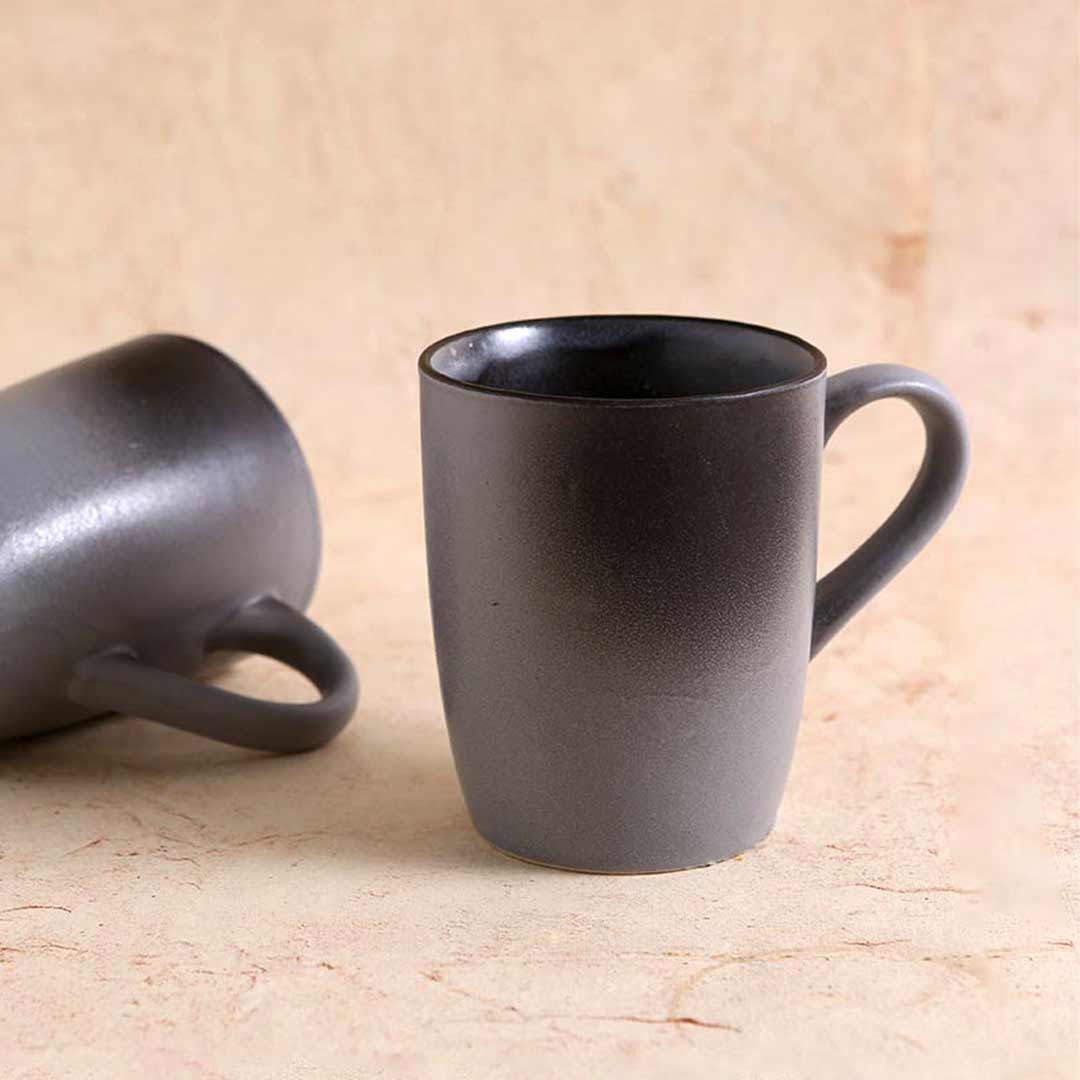 Teramo Stoneware Large Coffee Mug - Grey