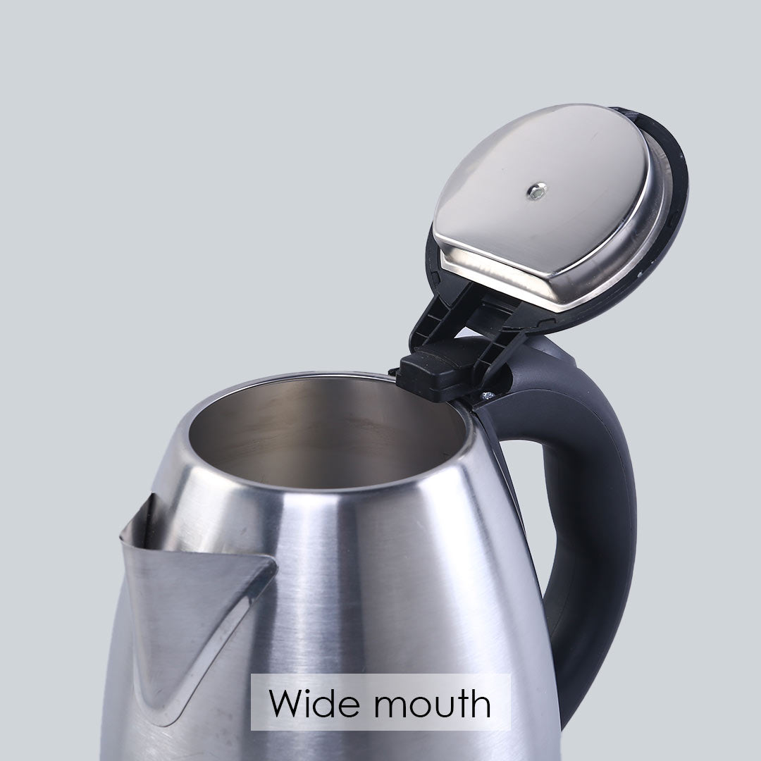 Crescent Electric Kettle, Stainless Steel Interior, Ergonomic Handle, Safety Locking Lid- 1.2L, 1350W, 2 Years Warranty